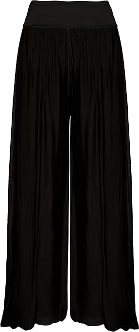 Made in Italy Black Silk Pants