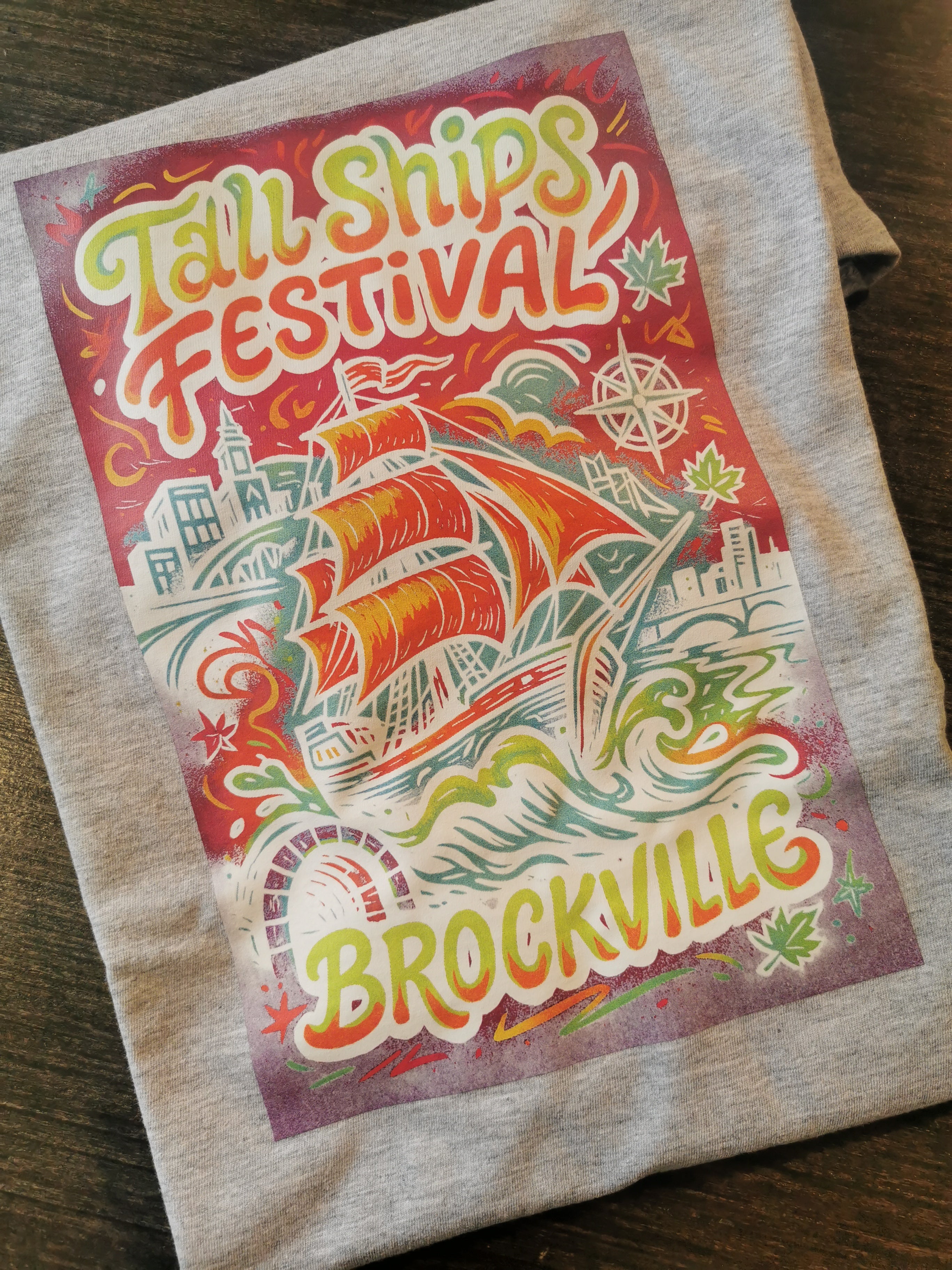 Graphic Tee Pink Tall Ships