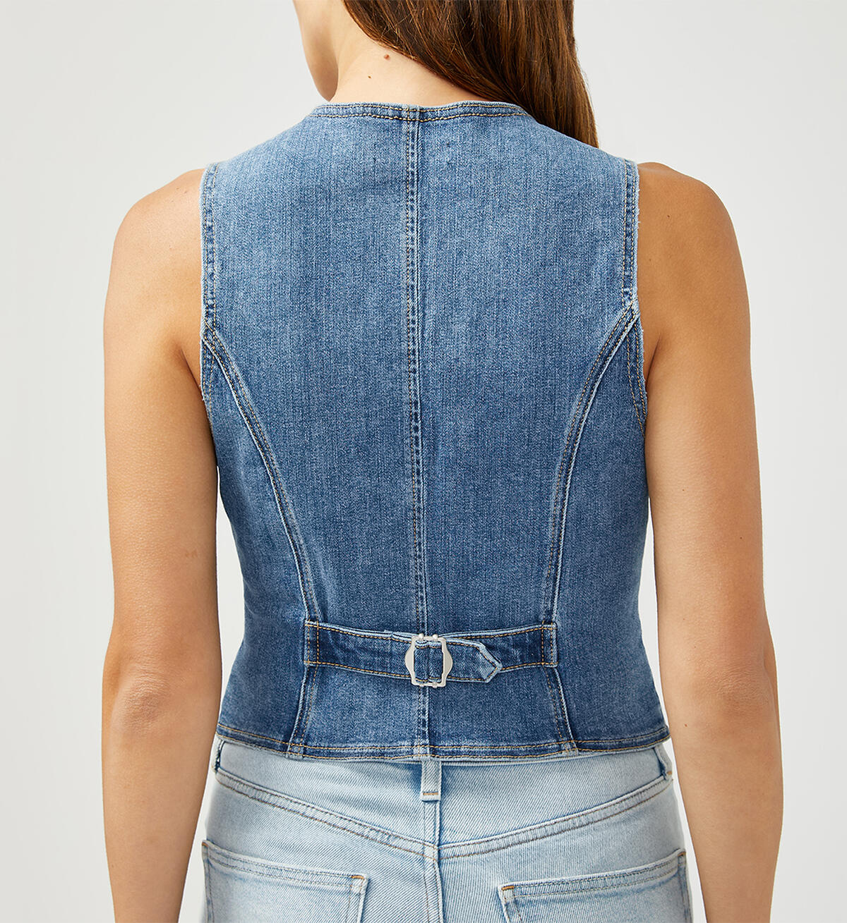 Silver Classic denim Vest