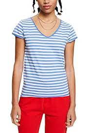 Esprit Striped Organic V-Neck Tee